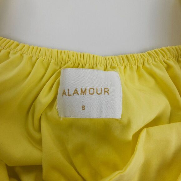 NWT Alamour Resort Eva Matching Set Yellow Romantic Puff Sleeve Coquette Lolita - Picture 11 of 14